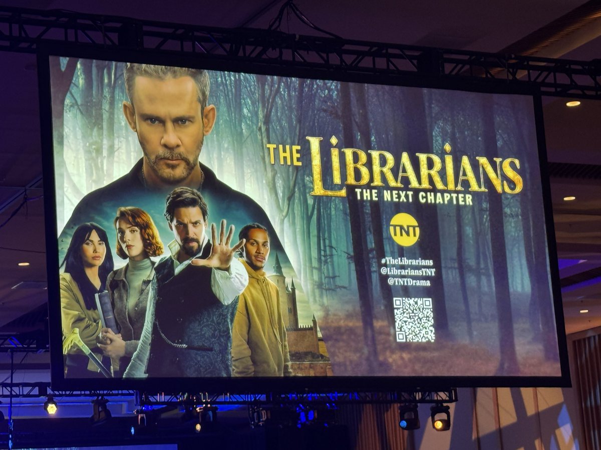 Mcylyck's tweet photo. #SDCC2026 #TheLibrarians panel showed several clips from season 2. #DominicMonaghan will be playing Merlin and there will be a dragon. @cinemasentries https://t.co/5kO3MQ81UY