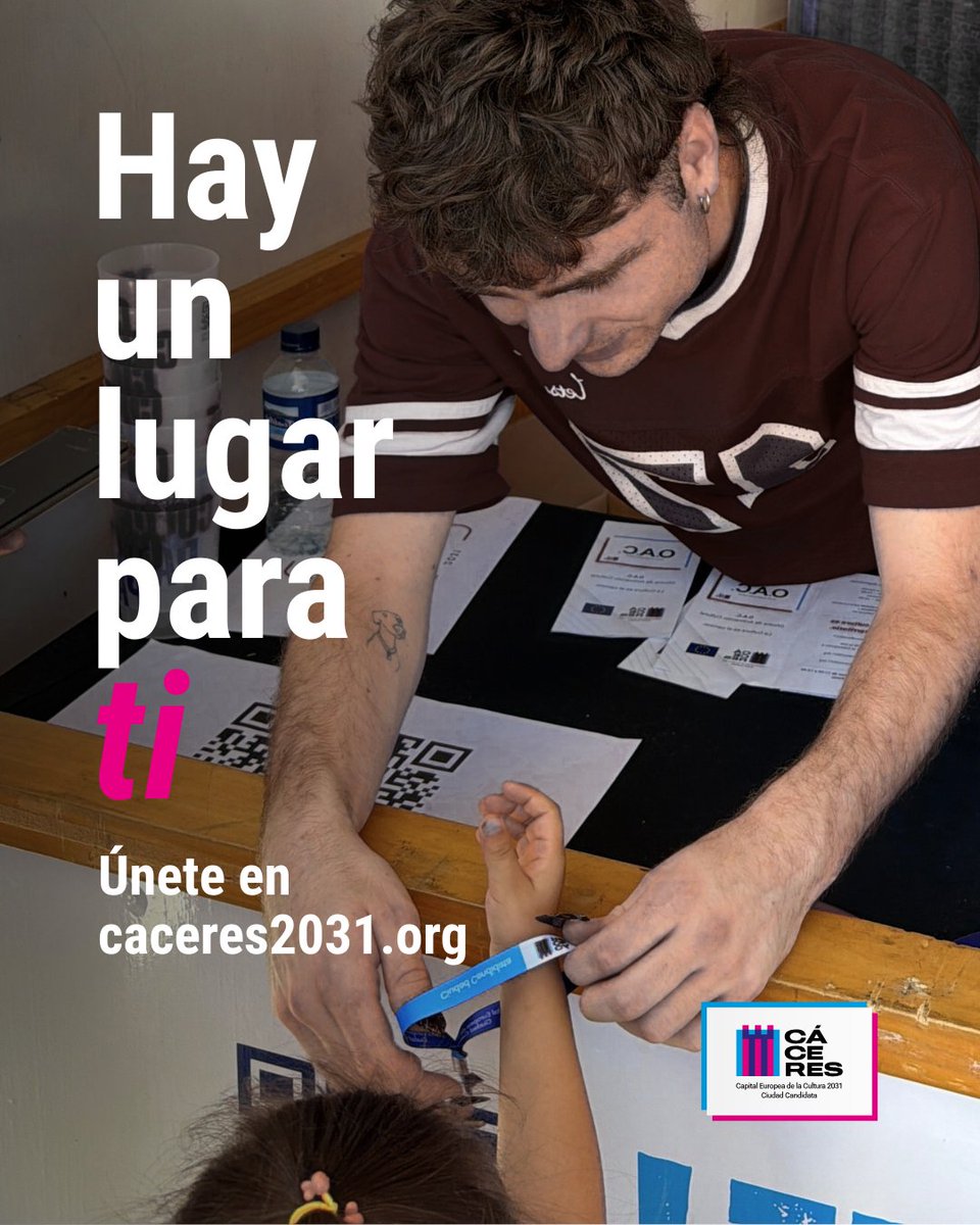 caceres_2031's tweet photo. Gracias a todas las personas voluntarias que hacen posible Cáceres 2031. 🩷💙🤍

¿Quieres formar parte de este camino? Hay un lugar para ti.
👉 https://t.co/DJ9T8bJkOG

#Cáceres2031 #Transcultura #Voluntariado #CapitalEuropeaDeLaCultura https://t.co/GsrxkyXxX9