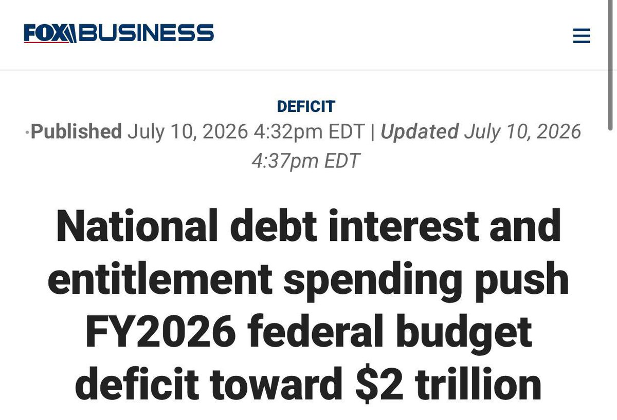 Dovydas44444's tweet photo. 🇺🇸 US annual budget deficit might reach $2 trillion this year, or some 6.5% of GDP. 

In 🇪🇺EU the average budget deficit for 2026 is projected around 3% of GDP, and only 🇷🇴Romania and 🇵🇱Poland might have bigger budget deficits than US in relative terms. 

Is US fiscal irresponsibility sustainable:

A) Yes;

B) No?