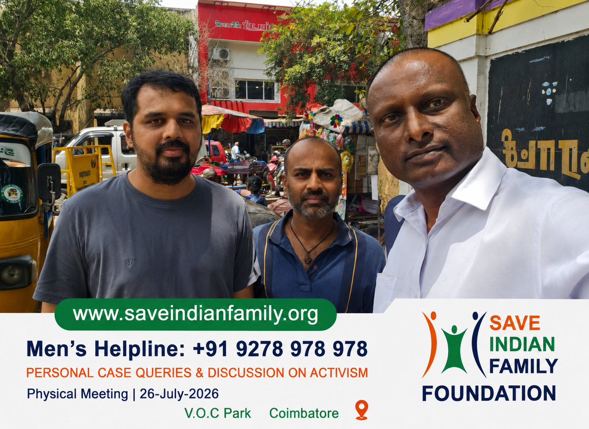 Hear94948Heart's tweet photo. @realsiff Save India Family Foundation
@realsiff
 
Coimbatore team physical meeting no : 26
Date : 26-July-2026
#MarriageStrike
#SIFF
#SIFFCoimbatore
#JusticeIsDue https://t.co/2OZGVstMaK