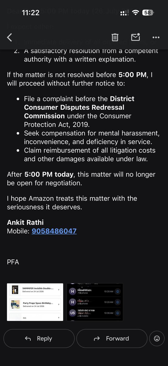ArAnkitRathi's tweet photo. @amazonIN  @jagograhakjago https://t.co/u5FW82sVes