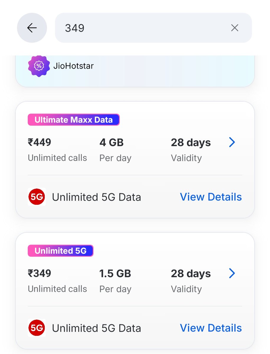 mish70325's tweet photo. @airtelindia why 349 recharge have different benefit in your app and and in Paytm 349 1.5 gb/day
On paytm is shows 2gb/day https://t.co/nJ7CfkjJtj