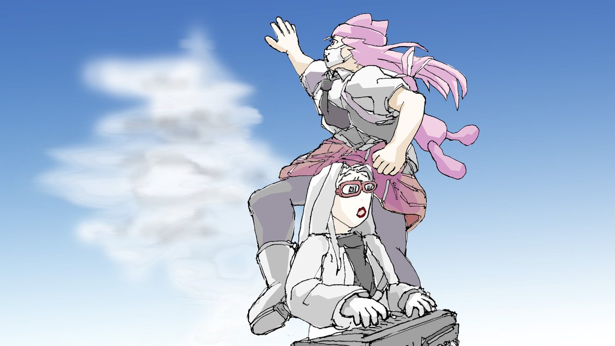 I1ylQWvPGkl0Uw9's tweet photo. #ストグラファンアート
ミルキーピンク
Drギガ

ギガ「とーきーをーかぁける少女」
ピンク「そっち！？」

ロスサントスは今日も平和です https://t.co/x044dv6aab