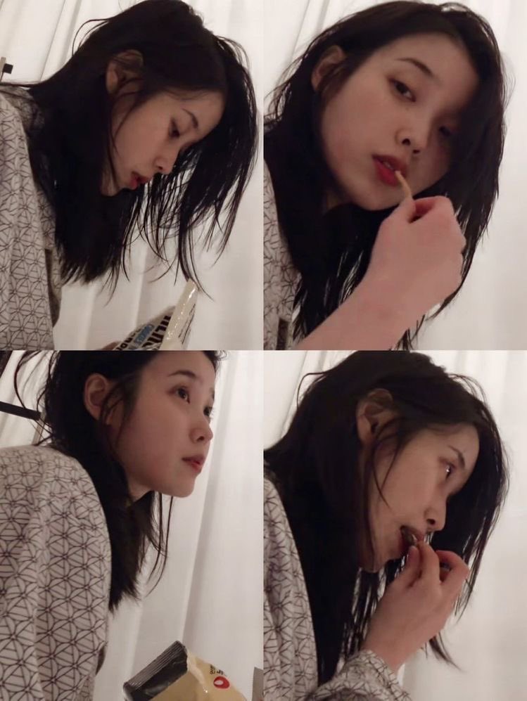 lovewiln's tweet photo. 호텔방에서 과자 먹방하는 칸 아이유 https://t.co/3Q95VKNGxt