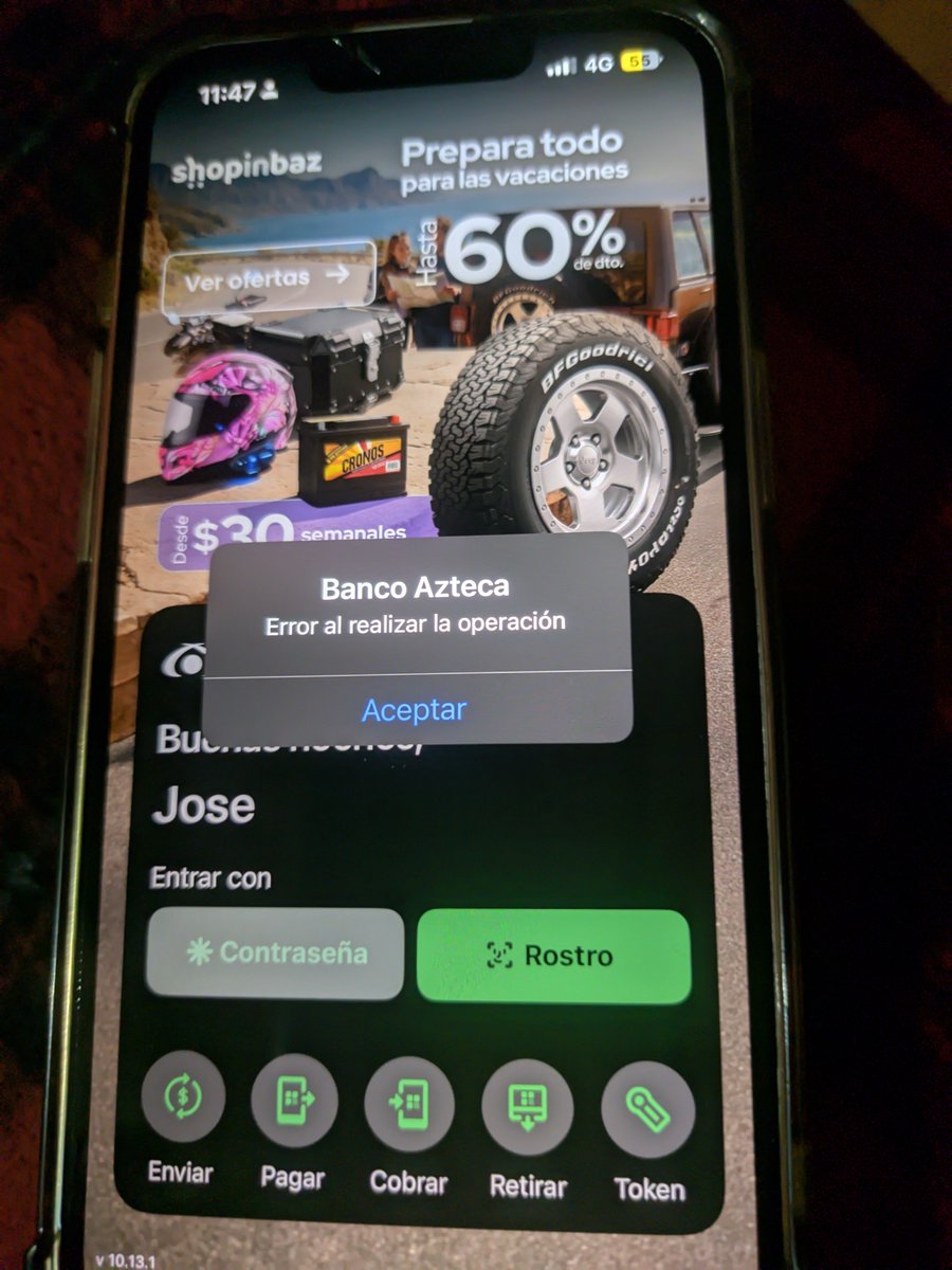 JoseMartinn's tweet photo. @BancoAzteca Y la super App?
No deja ni entrar, pero que tal si ye atrazas un segundo con tu pago, te llenan de llamadas y las mortalikas en tu casa... https://t.co/OwvnicY8e1