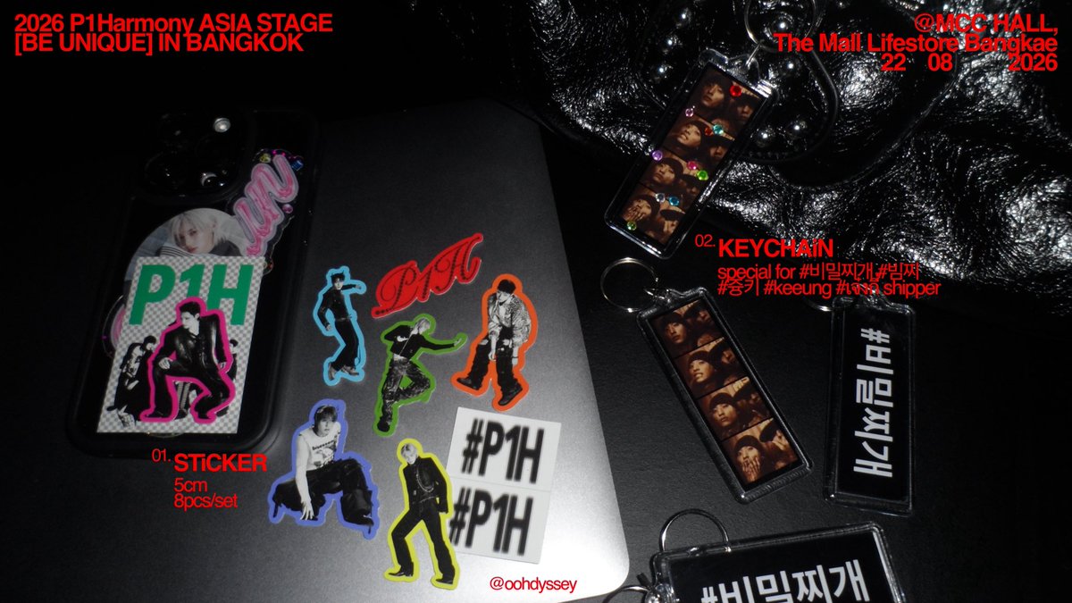 oohdyssey's tweet photo. giveaway ★★★★★★
#BEUNIQUEinBANGKOK 
🦸💞🧽🧘‍♂️🐬🪀🫐♨️

◽️ P1H sticker die-cut 100%
◾️ 빔찌 keychain *^^*

22.08 @ mcc hall, bangkae 
#P1Harmony2026AsiaStage https://t.co/DYjtS4rgc2
