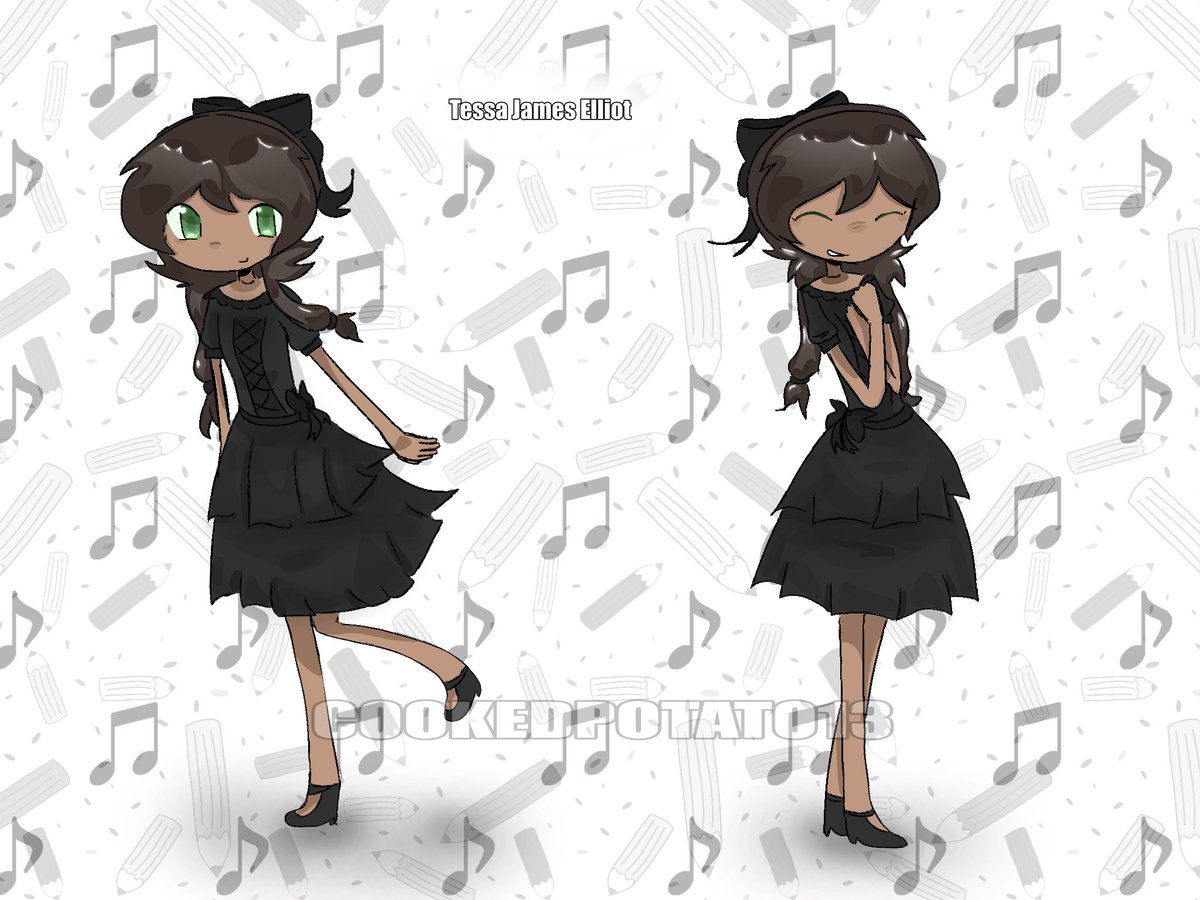 cookedpotato13's tweet photo. character sheets of the au I’m working
check out @cleanworkk page to see Lizzy and the other character sheets also!
I like how I drew Tessa aww, she’s so cute

Man I hope school doesn’t get me before i get the first chapter done…
#murderdrone #mdau #au #tessa https://t.co/WAF0wAa70z