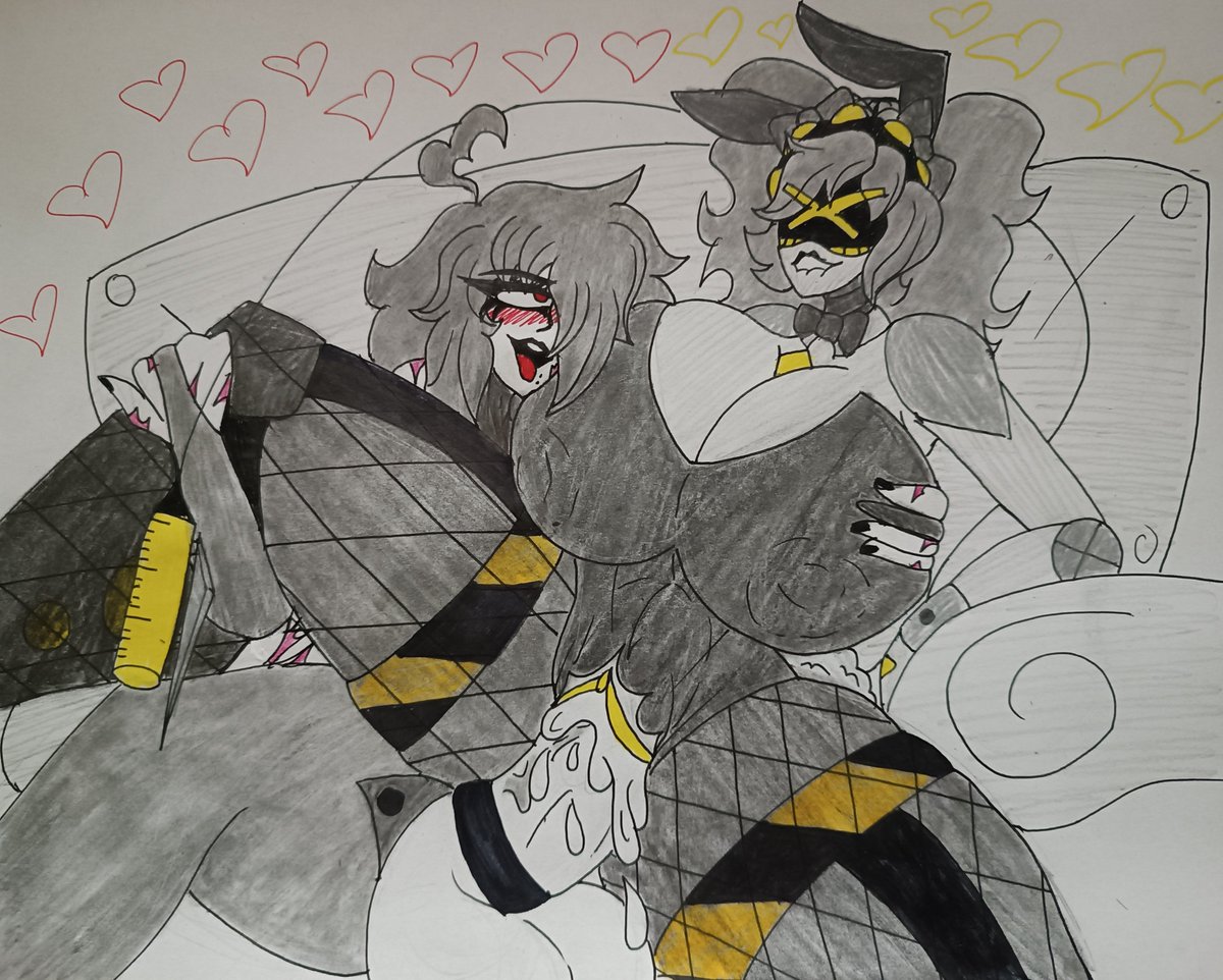 AshyShadowsArt's tweet photo. J knows Takashi is an enthusiast of different types of outfits,  it was only a matter of time before she tried something like this~ Such a good bunny girl for him~

#femboy #femboyart #oc #ocart #art #nsfwart #nsfw #goth #murderdrones #mdnsfw #ocxcanon #MurderDronesJ #SDJ #MDJ https://t.co/u2PpMXTyHP