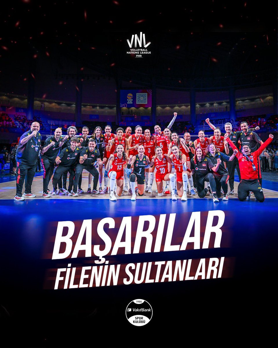 VakifBankSK's tweet photo. 🇹🇷FIVB Voleybol Milletler Ligi finalinde bugün saat 14.30'da Brezilya ile karşılaşacak olan Millî Takımımıza başarılar dileriz. Haydi Filenin Sultanları, kalplerimiz sizinle ❤️🤍 

#FileninSultanları https://t.co/9PGX2AGTii