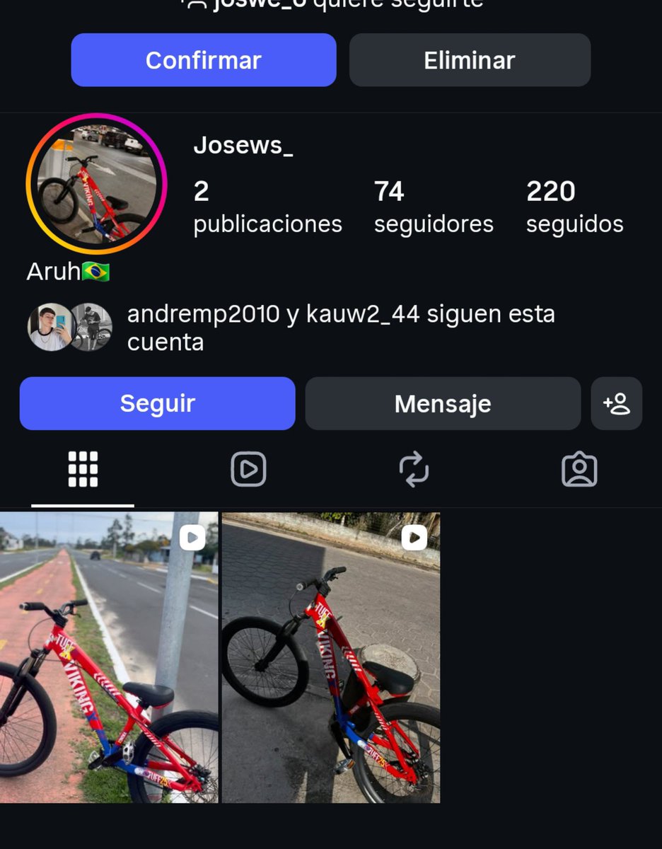aisac_ponce2's tweet photo. no es serio tener tu instagram asi hermano parece q me empezó a seguir una bicicleta https://t.co/7G7hVmoL81