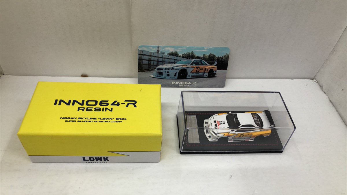 BOOKOFF_choshi's tweet photo. 【入荷情報】
NISSAN SKYLINE ER34 LBWK
INNO64-R RESIN
入荷しました！✨
ご来店お待ちしております🚗
#INNO
#ブックオフ
#ミニカー
#スカイライン https://t.co/i1WtJcNpae
