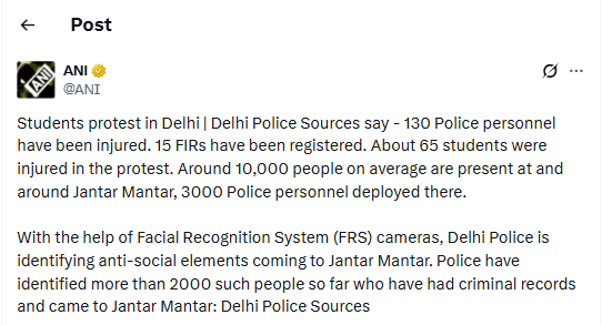 IndiaCrooks's tweet photo. @narendramodi M/s @AmitShah @narendramodi After your SPECTACULAR SURRENDER, what happens to @DelhiPolice folks who got injured in violence by FAKERs at #JantarMantar? All forgotten in one stroke? Lawlessness works?๐คฆโโ๏ธ
#CJPProtest #ShameOnBJP #DharmendraPradhanf
https://t.co/9f3WDTE0p8 https://t.co/KQkLqIoyPX