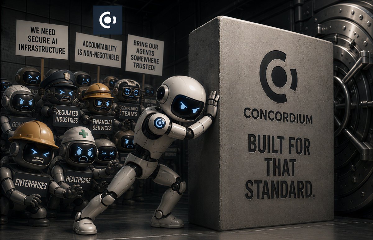 SirIzed's tweet photo. When regulatory aware industries, enterprises, and governments bring their AI agents to Concordium, the infrastructure must meet a higher standard

It needs to be secure, reliable, and built to support accountability at scale

@Concordium is designed with these demands in mind, providing purpose built AI infrastructure for organisations that require trust, verification, and reliability from the systems they depend on.