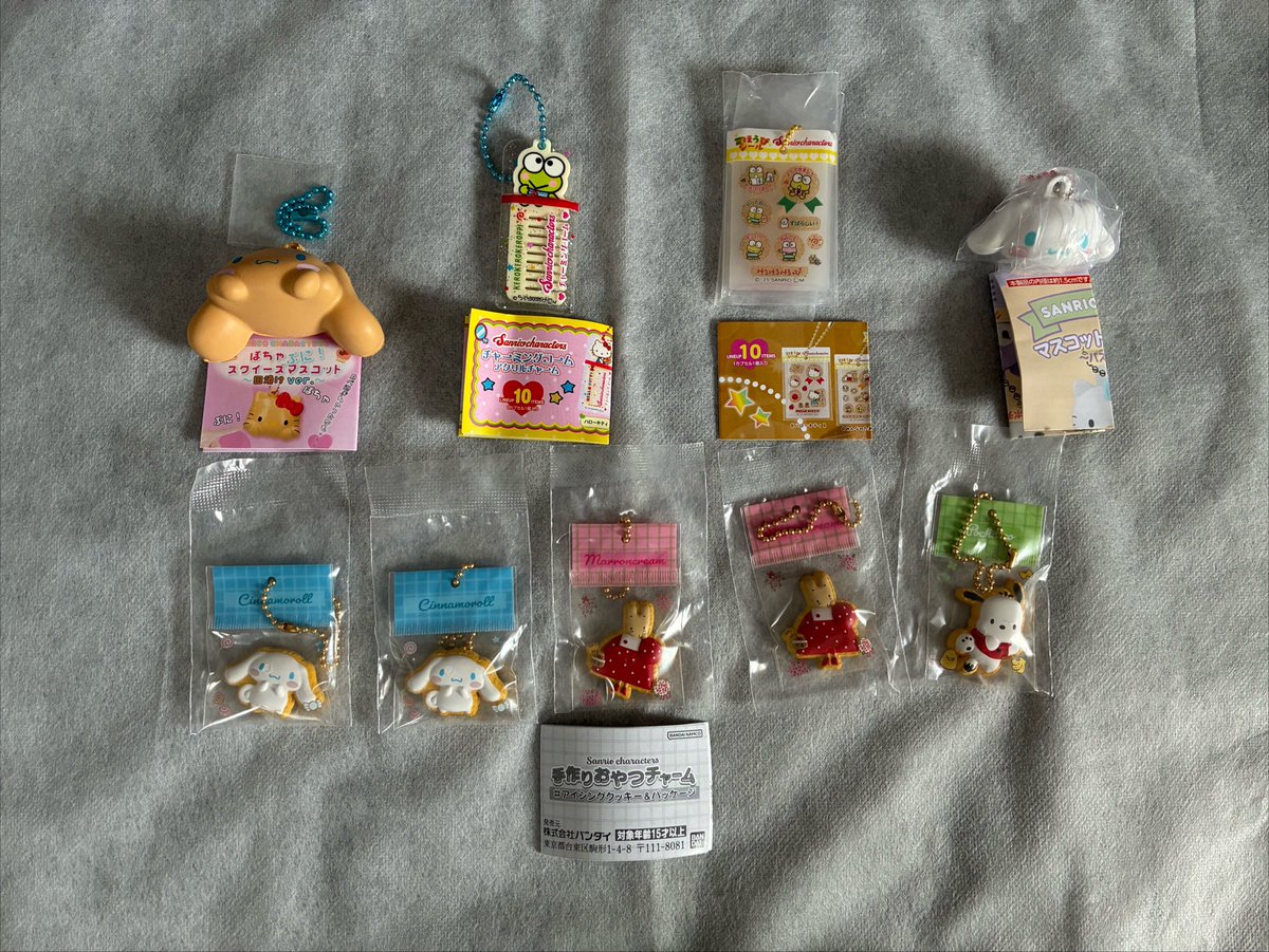 fufu_4455's tweet photo. 【交換】

〇手作りおやつチャーム
(譲)シナモロール マロンクリーム ポチャッコ 
(求)クロミ キティ

●マスコットキャップチャーム
(譲)シナモロール
(求)クロミ キティ

〇ごほうびシール風チャーム
(譲)けろっぴ
(求)キティ ポチャッコ https://t.co/56ZkaCKyYe