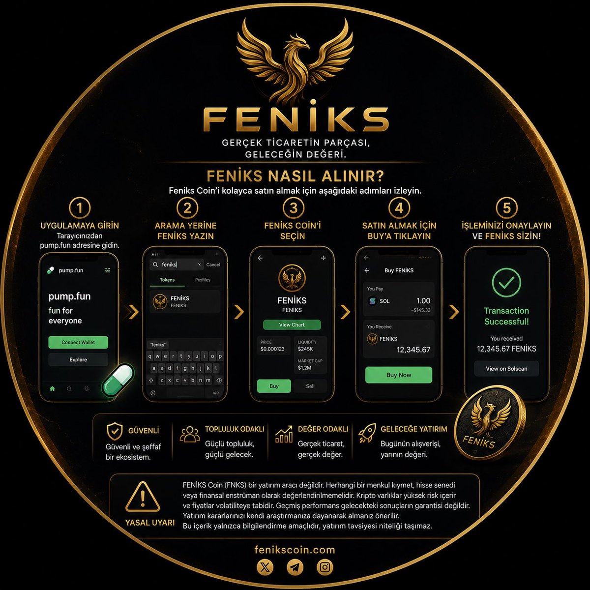 FeniksCoin's tweet photo. FENİKS’e katılmak çok kolay. 🔥

https://t.co/STGCD2GiQ5’a girin, arama bölümüne FENİKS yazın ve resmî token sayfasından işleminizi gerçekleştirin.

Yasal Uyarı: Yatırım tavsiyesi değildir. Kripto varlıklar risk içerir; lütfen kendi araştırmanızı yapınız.

#FENİKS #PumpFun #Sol https://t.co/7eMc0wYI6W