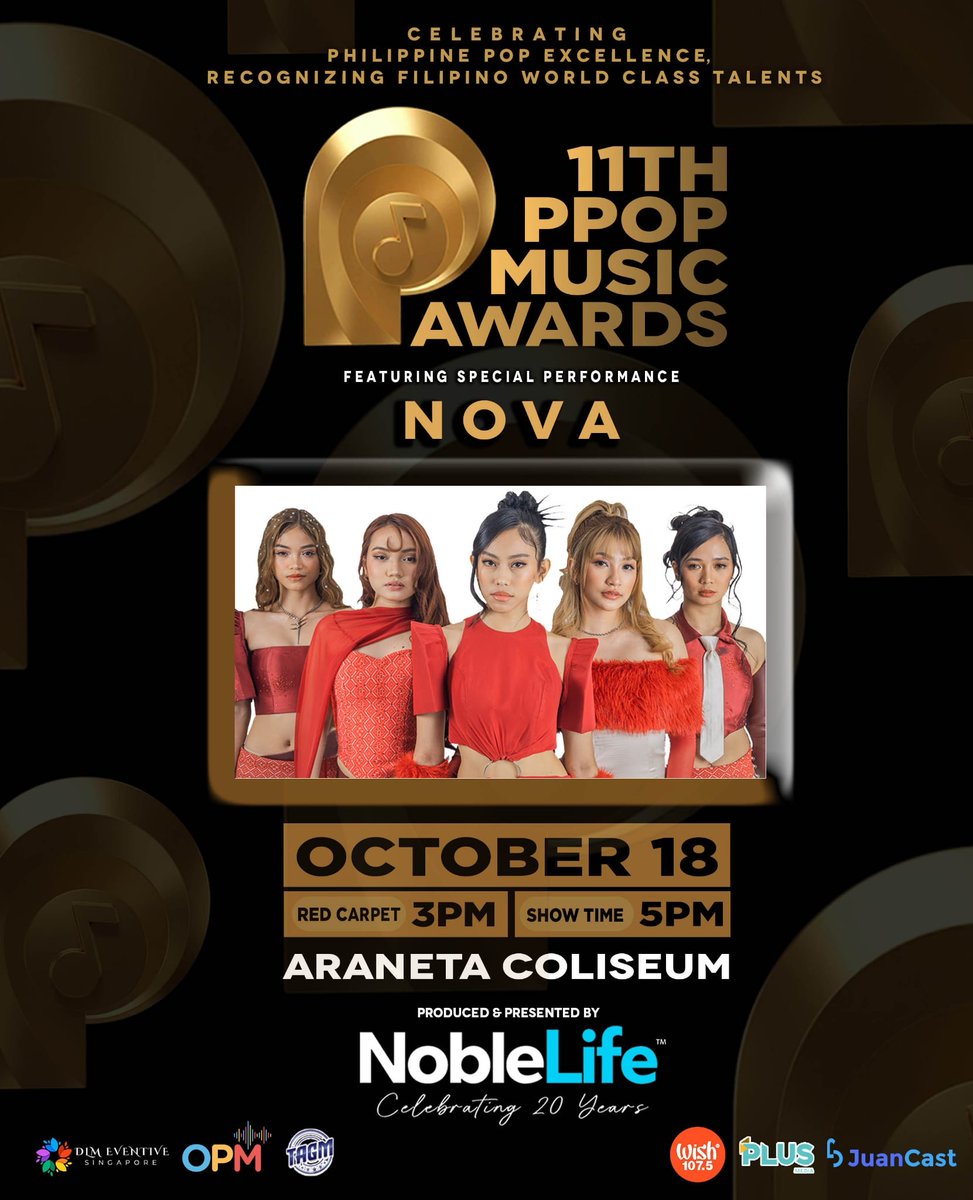 PpopMusicAwards's tweet photo. 𝙒𝙖𝙡𝙖𝙣𝙜 𝙢𝙖𝙠𝙖𝙠𝙖𝙥𝙞𝙜𝙞𝙡, 𝙠𝙖𝙢𝙞 𝙝𝙖𝙣𝙜𝙜𝙖𝙣𝙜 𝙙𝙪𝙡𝙤 𝙣𝙖 𝙢𝙖𝙣𝙜𝙖𝙣𝙜𝙖𝙧𝙖𝙥... 🎶☝️ 

TALA, kayo ay maghanda na dahil ma-POP-panood ninyo ang live performance ng #NOVA sa Big Dome, Araneta Coliseum sa October 18. 

#NOVAat11thPPMA
#11thPPOPMusicAwards https://t.co/l6jfTo03z0