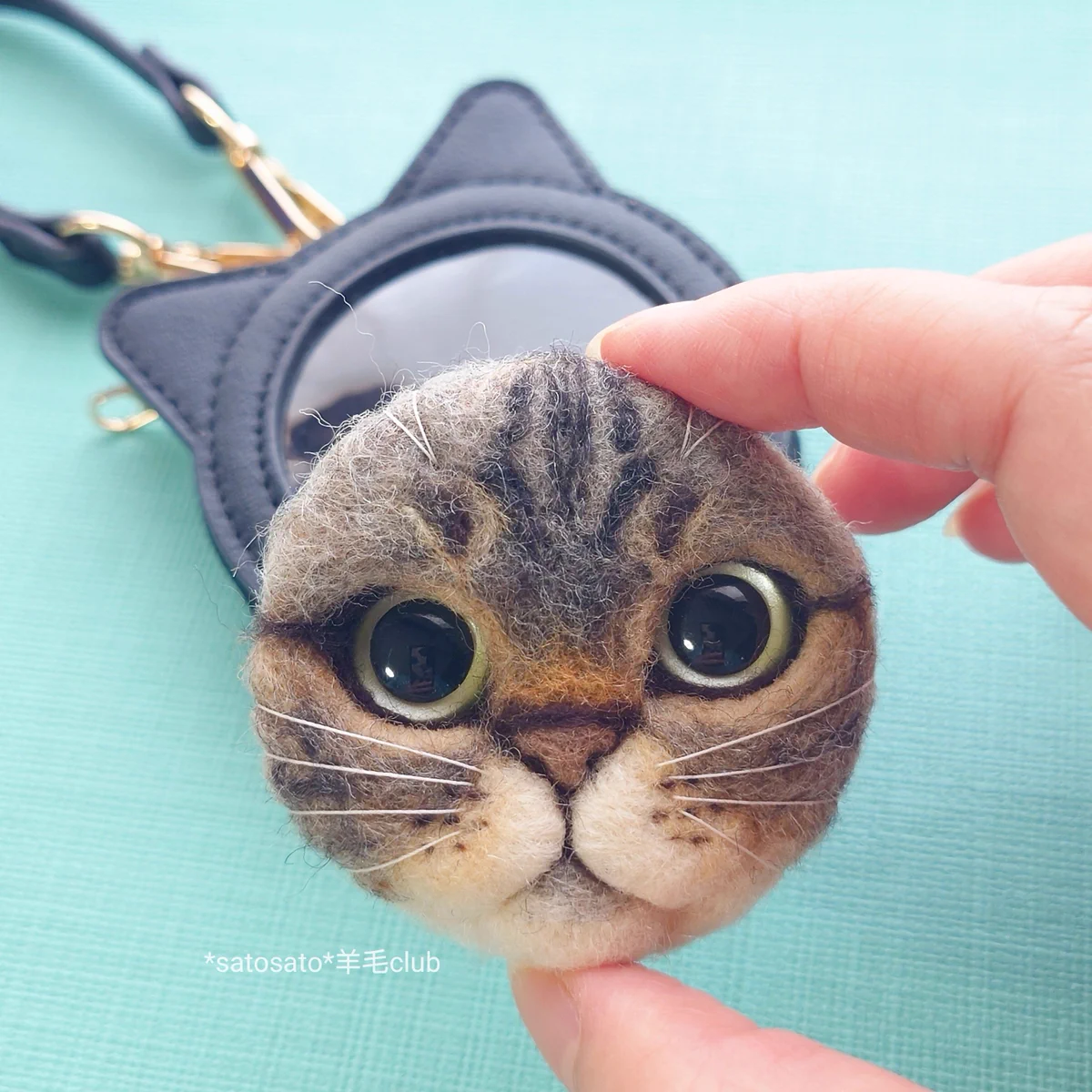 ふじたさとみ【猫フレーム】羊毛フェルト on X: 