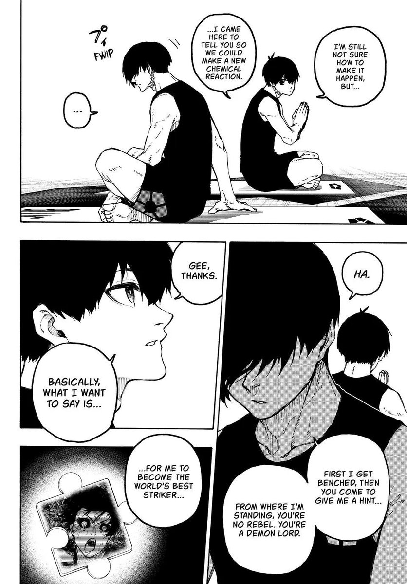 Arieslikesbllk's tweet photo. Why does Isagi act like a supportive wife toward Rin? https://t.co/Ktsne5PUFx