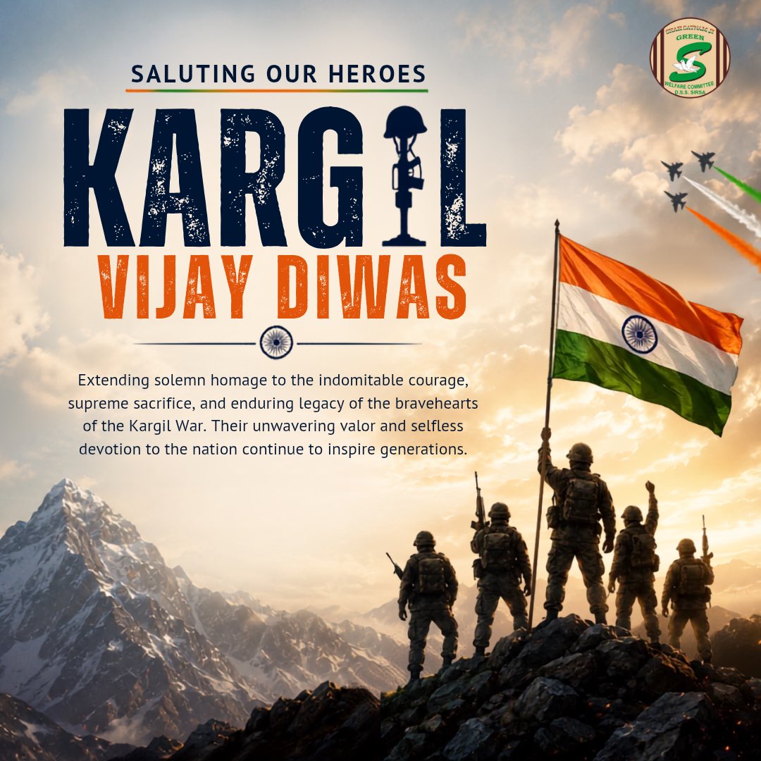 GreenSwelfares's tweet photo. Their grit defied all odds, valiance inscribed history. 
My humble salute and heartfelt tributes to every soldier who fought bravely, every supporting team that stood behind them, and every family that sent their beloved in service of the motherland. Jai Hind! #KargilVijayDiwas https://t.co/D659LdlWlB