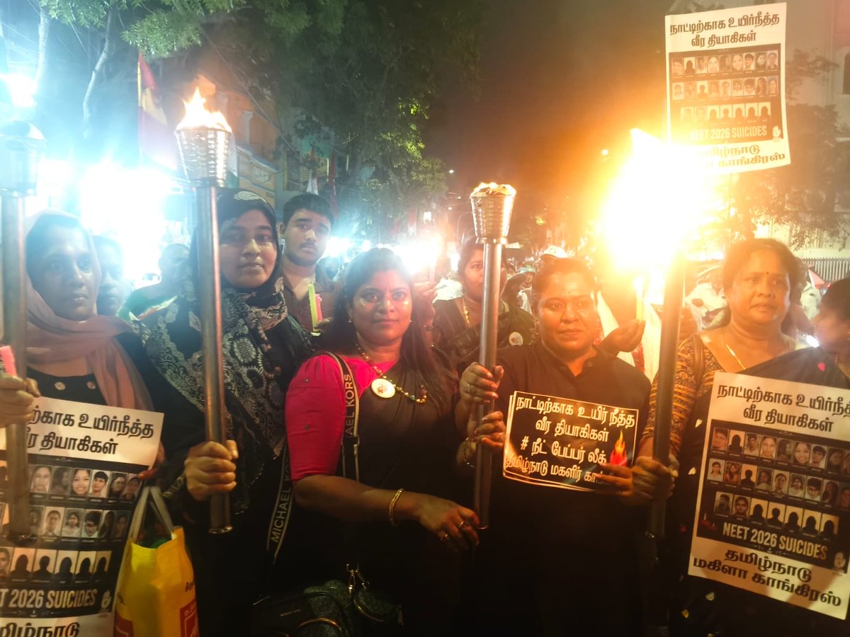 AdvocateSumitha's tweet photo. A massive protest public meeting- on 25/07/2026-condemning bjp-for brutal violence againststudents,youth&Opposition leaders-againsttheirregularitiesintheNEET examination
#tnforstudents #banneet
@MahilaCongress @LambaAlka @manickamtagore @GAMIR_INC @INCTamilNadu @nivedithalva https://t.co/AqGDtpapgA