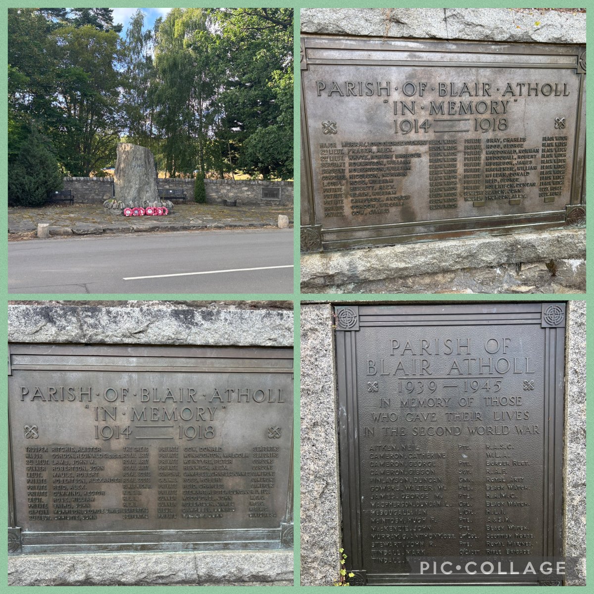 PaMemorial's tweet photo. Lovely day yesterday! Meeting Charlie on Families Day at @scouts @ScoutsScotland Blair Atholl Scottish International Patrol Jamborette. Fish Supper &amp; stroll beside the Tummell in Pitlochry &amp; a perfect end to the day with a visit to the war memorial. WW2 Land Girl @Elaine35501158! https://t.co/PF1Fj3KSRQ