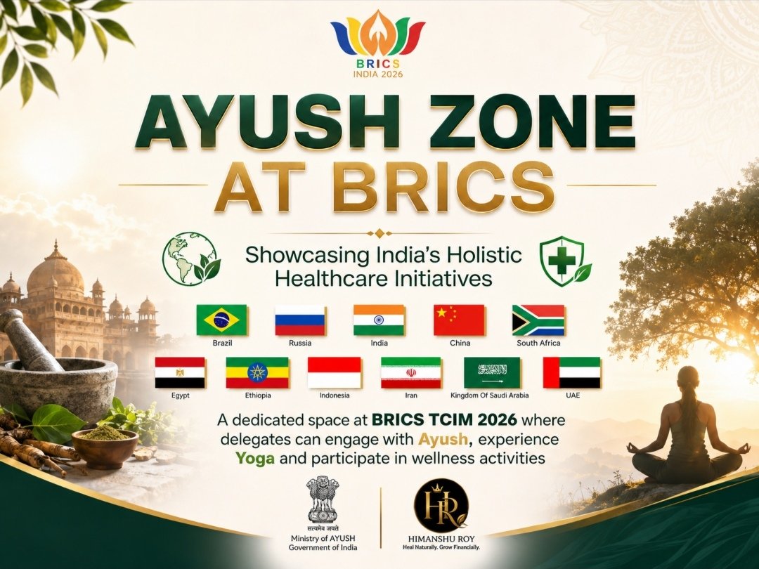 hroyofficial's tweet photo. India's ancient wisdom is shaping the future of global healthcare. 🌿🇮🇳 Discover how @moayush is taking Ayurveda &amp; Yoga to the world through #BRICSIndia2026 and #TCIM.

#Ayurveda #HolisticHealth #Ayush #GlobalWellness https://t.co/113Th4GFKX