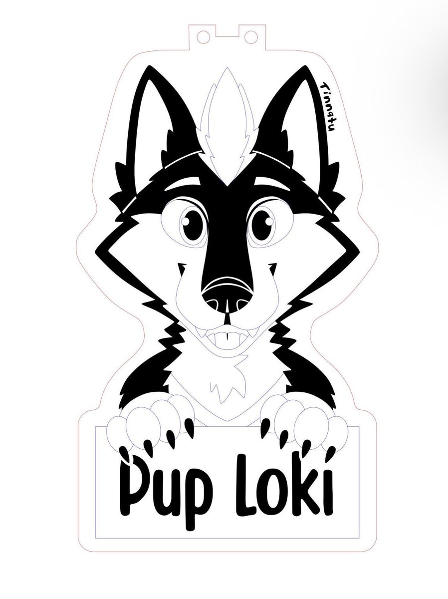 AlphaPupLoki's tweet photo. New LED Badge!  Thank you to tinnatupaws for creating it for me! https://t.co/IQ15fJZm0E
