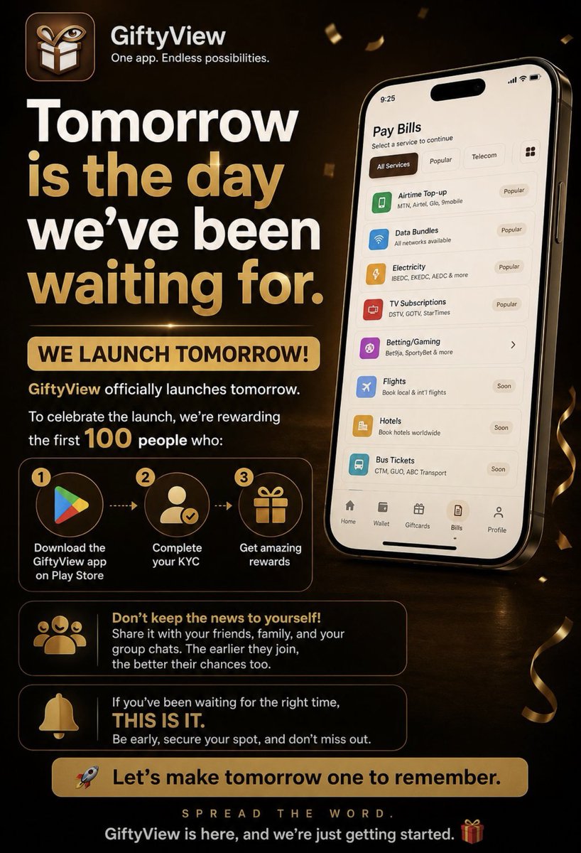designsbyteh's tweet photo. I came across this launch post by @giftyviewapp and thought to redesign it. 

Here’s why the redesign works better:
- Stronger visual hierarchy. - Better use of white space. -Clear message prioritisation. -Higher contrast &amp; readability. -Cleaner typography &amp; composition. https://t.co/p8cdcjBi7y