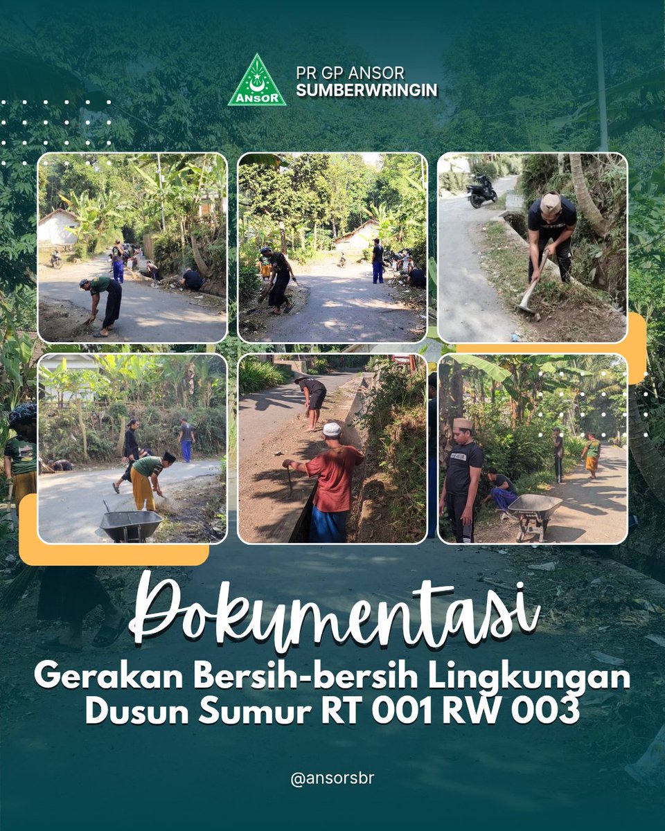ansorsbr's tweet photo. Dokumentasi ✨
Gerakan Bersih-bersih Lingkungan di Dusun Sumur RT 001 RW 003 dalam rangka menyambut HUT RI ke-81 Tahun 🇮🇩

“Hati Boleh Rapuh, Tapi Lingkungan Jangan Sampai Kotor dan Lusuh” https://t.co/2rJ7juDVtr
