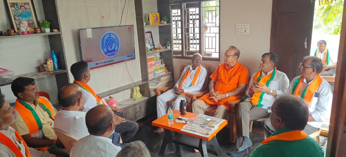 BJPShanthikumar's tweet photo. A heartwarming morning at Booth No. 148, Kosgi Town, Narayanpet district, as citizens came together to listen to PM @narendramodi ji's #MannKiBaat.

Moments like these reflect the spirit of a connected India, where every voice, every village, and every citizen is part of the nation's journey.
