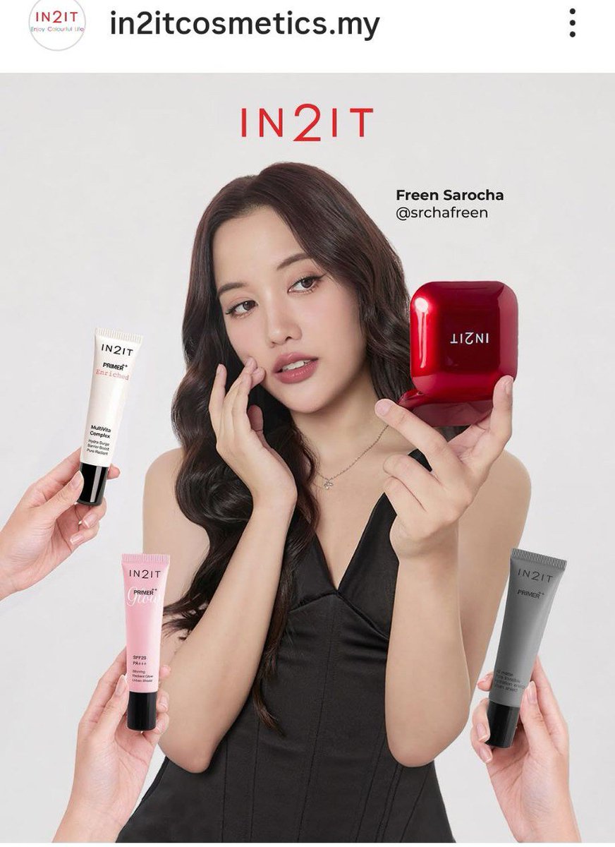 dao_nguyen2908's tweet photo. Freen on IN2IT Malaysia IG and Facebook post
🤗🥰❤️

Beauty starts with confidence, and our 𝑷𝒓𝒆𝒔𝒆𝒏𝒕𝒆𝒓 𝑭𝒓𝒆𝒆𝒏 𝑺𝒂𝒓𝒐𝒄𝒉𝒂 wears it effortlessly ✨

#IN2ITMY #IN2ITCosmeticsMY #srchafreen #IN2ITPrimer #IN2ITUltraSmoothPowderPact https://t.co/hH67ytWOaJ