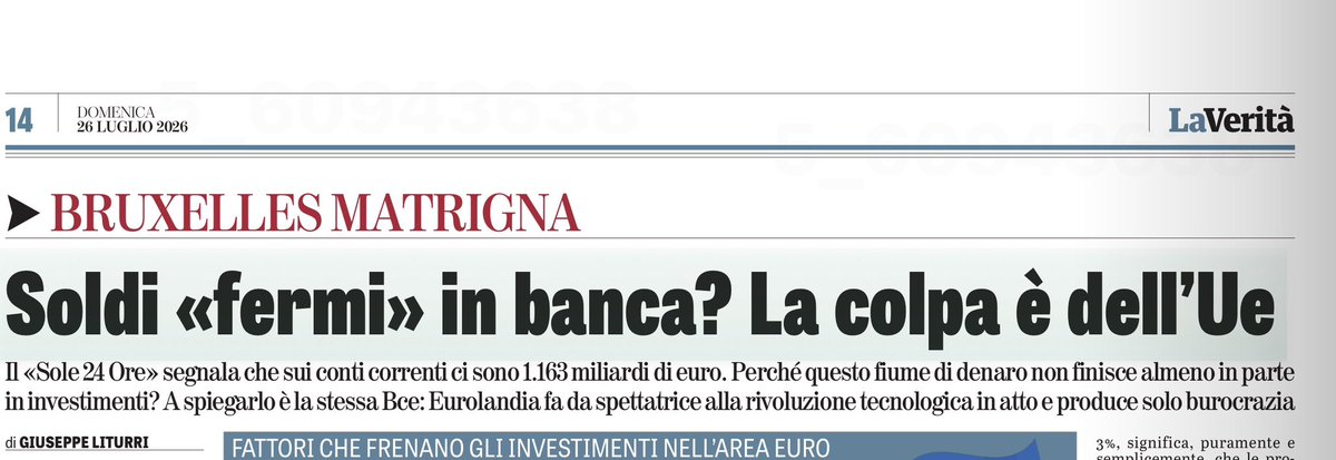giuslit's tweet photo. La leggenda dei soldi “fermi” in banca: vi spiego che è meglio fermi che persi, investendo dove dicono loro. https://t.co/vX6F8hUBuR