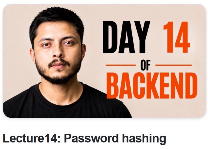 404not_PriTam's tweet photo. #Day33 of #Thunder⚡️

📚Lecture14: Password hashing✨

@rohit_negi9 @CoderArmy 
.
.
.
#100DaysOfCode #WebDevelopment #NodeJS #Database #Backend #Security #JavaScript #Coding #LearnInPublic https://t.co/tcyImkao3N