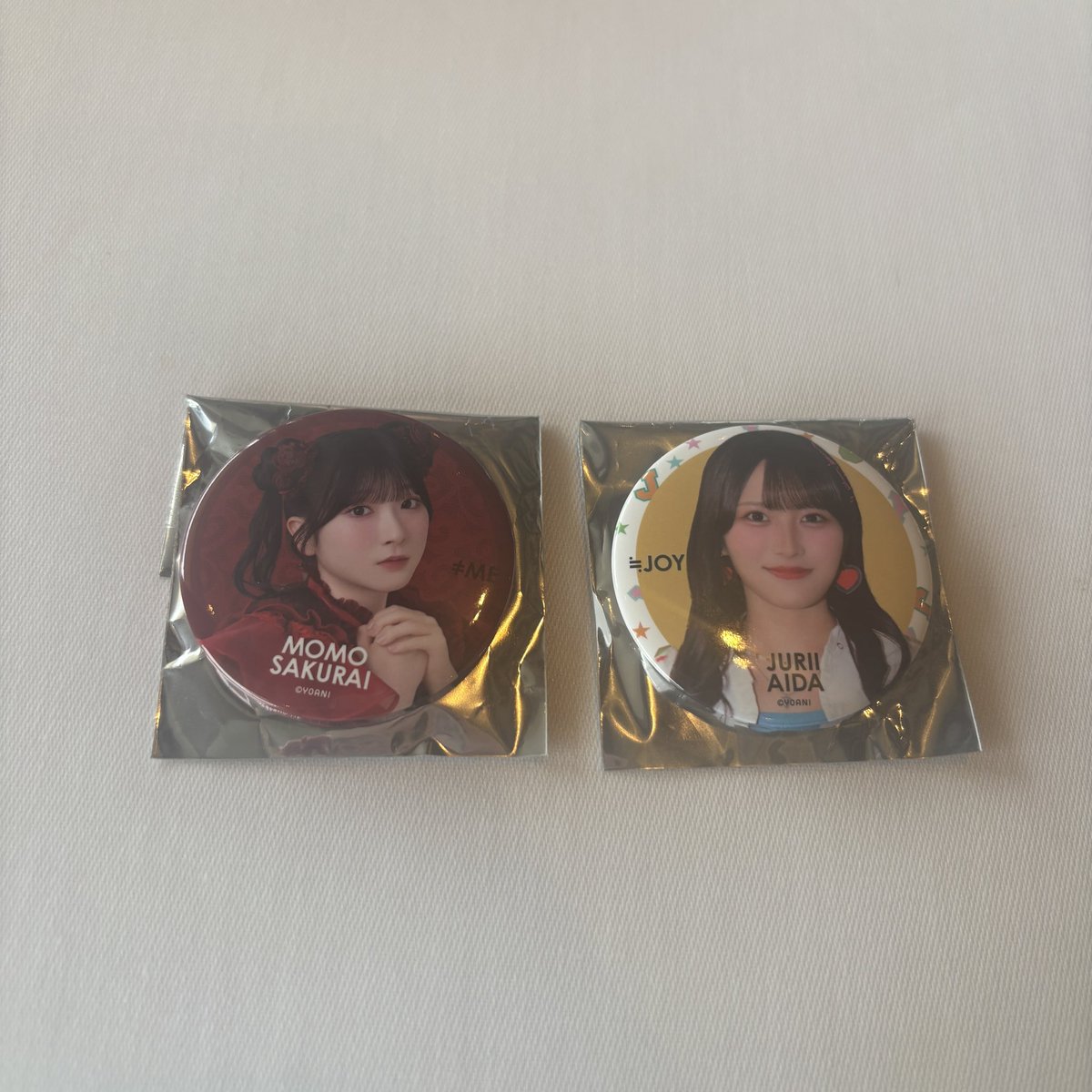 ki12h4's tweet photo. ノイミー ニアジョイ　グッズトレ　缶バッチ

【譲】櫻井、逢田
【求】谷崎

本日現地トレ希望です。
お気軽にお声掛けください🌼 https://t.co/Vw3ktT6WhM