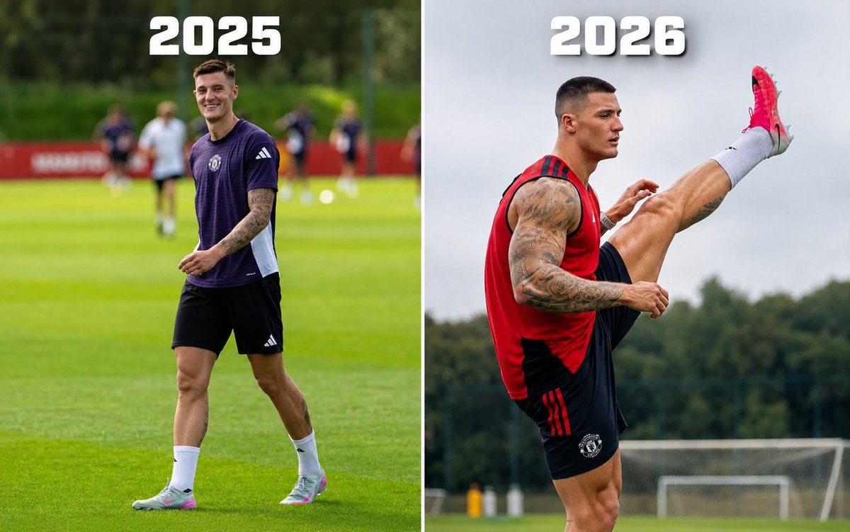 FootballGeekHQ's tweet photo. Benjamin Šeško's physical transformation over the past year is incredible. 💪📈 Thoughts? 👀🔥 https://t.co/O382Hq8KrD