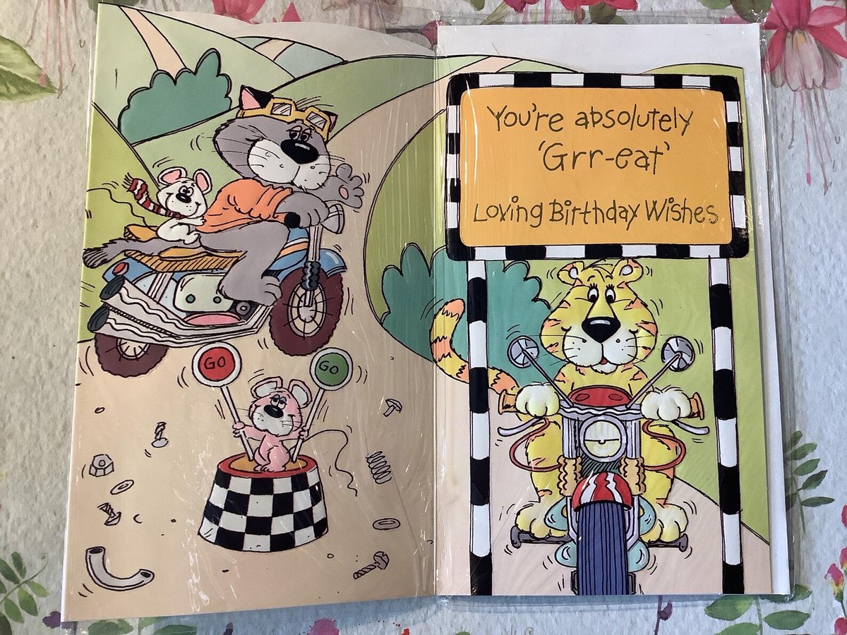WatsonsVintage's tweet photo. A Cute Card for your #Biker Hubby! RARE 1980s Vintage/Retro 'My Dear Husband’ Birthday Card -Fun Dog on a Motorcycle Design by Arti - Motorbike Rider Husband - Decorated Inside https://t.co/82z6TFOPaE via @Etsy #VintageCards #BirthdayCards #vintage #DogDesign #HumourCards #80sArt https://t.co/zk4PUHdxmb