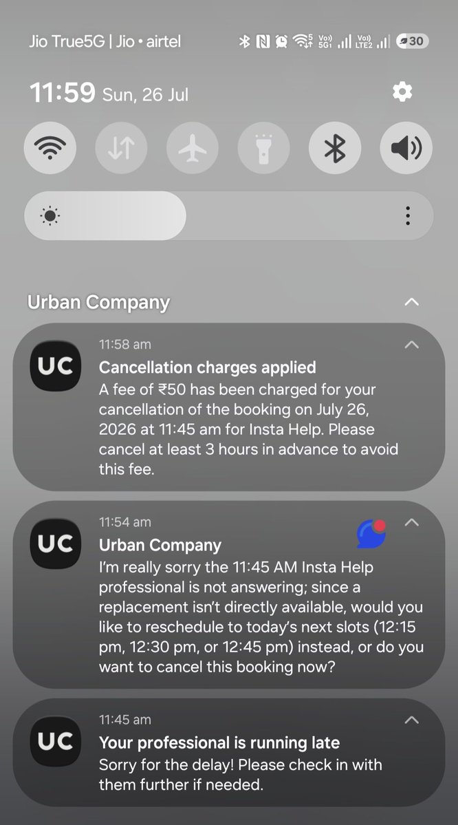 SageRaj's tweet photo. Your professional is late, you tell me at last moment then you ask me to reschedule, I am just unable to contact to any human being on your side your system just doesn't allow . Then you unilateral cancel it &amp; charge me for it. Such a great service.
@urbancompany_UC https://t.co/fDsLulZyCS