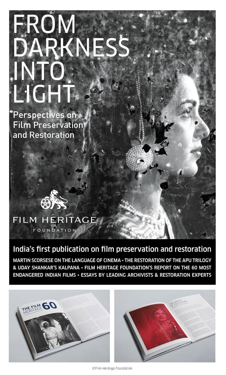 FHF_Official's tweet photo. Film Heritage Foundation’s first publication - “From Darkness Into Light: Perspectives on Film Preservation and Restoration” edited by Rajesh Devraj.
For further details regarding the purchase of the book, please do write to us at contact@filmheritagefoundation.co.in https://t.co/hGfgoZ2BIt