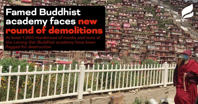 quansiwu's tweet photo. Larung Gar's unique landscape and thriving Buddhist community have made it one of the most iconic monastic settlements in the modern world. #SaveLarungGar #LarungGar #ChinaDemolitionDrive https://t.co/rBFD4QsDSD