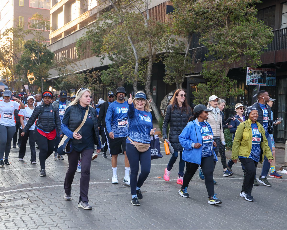 StandardBankZA's tweet photo. We're excited to be walking on the historic streets of the Jozi CBD along thousands of people that have showed up today and our partners, @Jozi_My_Jozi  and @Radio702 as we spotlight the newly installed bins, designed by local Johannesburg-based artist, James Delaney.  🗑️💙
 
#SBJoziMyJozi #SBLove💙