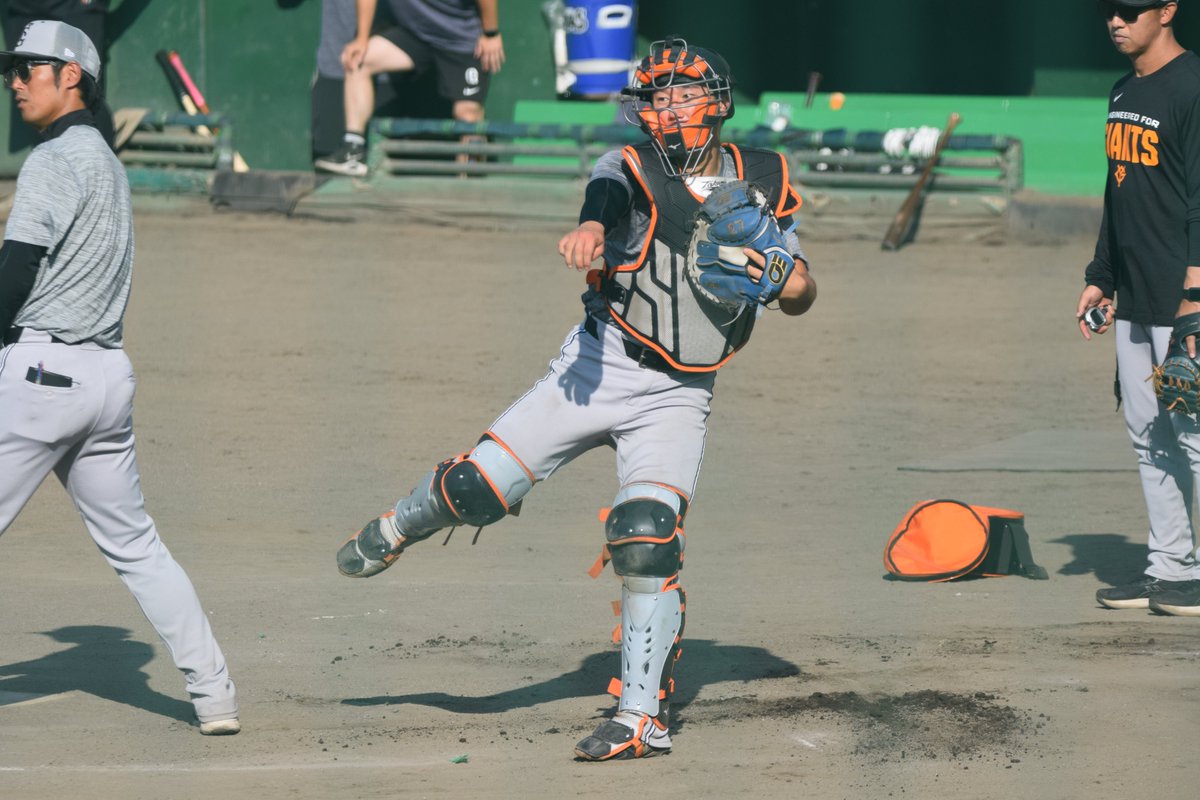 uzapeso's tweet photo. 昨日の収穫①
（20260725 高崎市城南野球場 vs群馬ダイヤモンドペガサス）
#李健熙 #giants 
捕手不足によりハヤテより移籍したばかり
背番号は009だが、006を着用
ビジョンでの表記やアナウンスは「李」でした https://t.co/y93Cgs0D7R