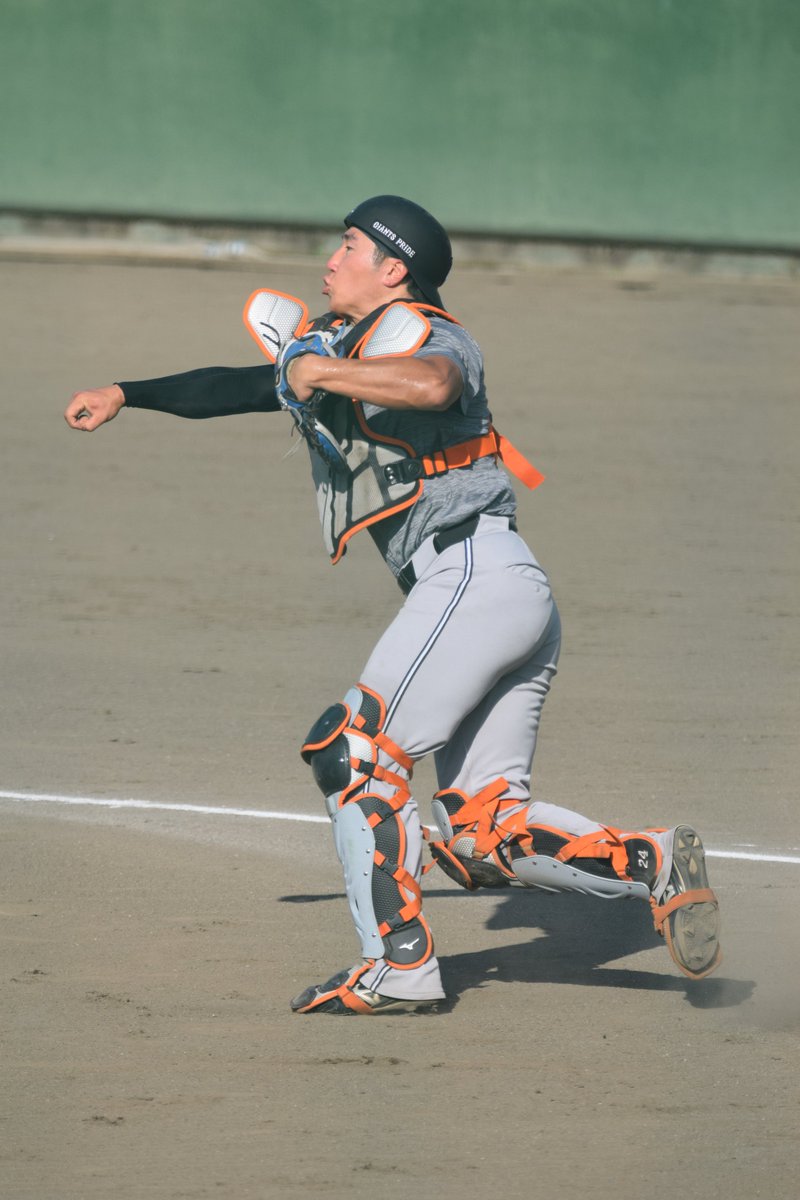 uzapeso's tweet photo. 昨日の収穫①
（20260725 高崎市城南野球場 vs群馬ダイヤモンドペガサス）
#李健熙 #giants 
捕手不足によりハヤテより移籍したばかり
背番号は009だが、006を着用
ビジョンでの表記やアナウンスは「李」でした https://t.co/y93Cgs0D7R