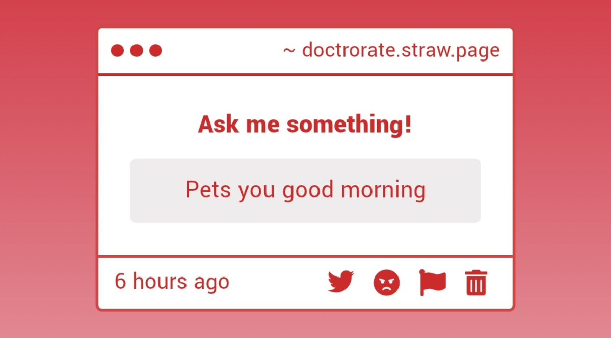 doctrorate's tweet photo. Yay. Good morning to you too. https://t.co/X9VEGCvybz