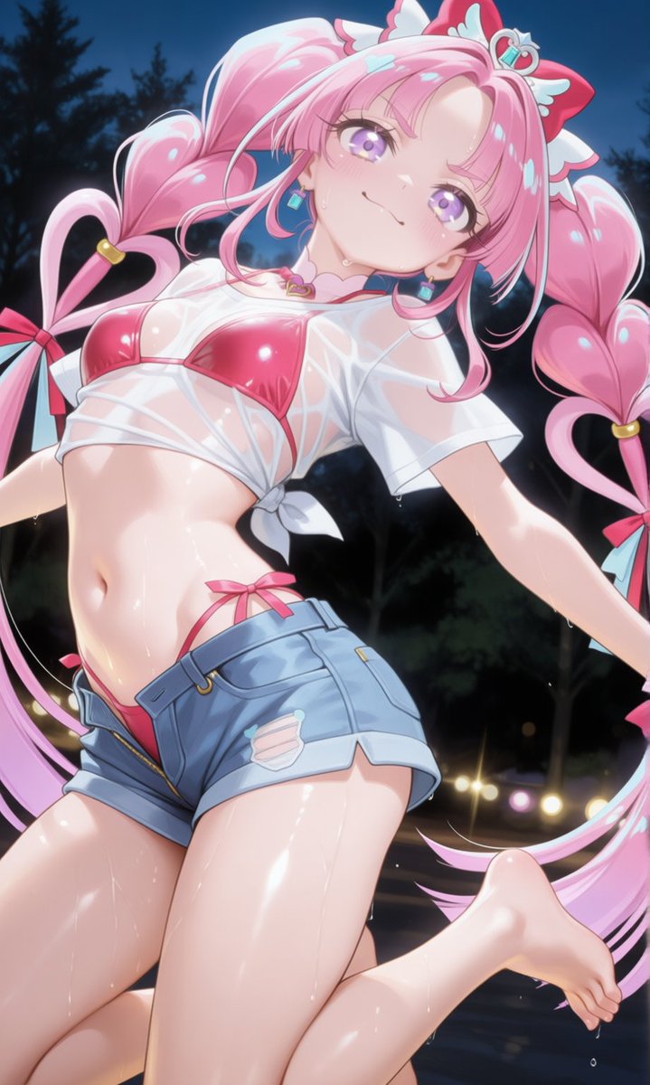 lbsupper_'s tweet photo. ピンクのツインテールが光に揺れて、
濡れた白いシャツが肌に張り付いてる。

魔法少女のまま、少し大人びた表情をしてるの、反則だよ。

#CureMystique #名探偵プリキュア #Anime #CuteAnimeGirl https://t.co/dskTZGr12A