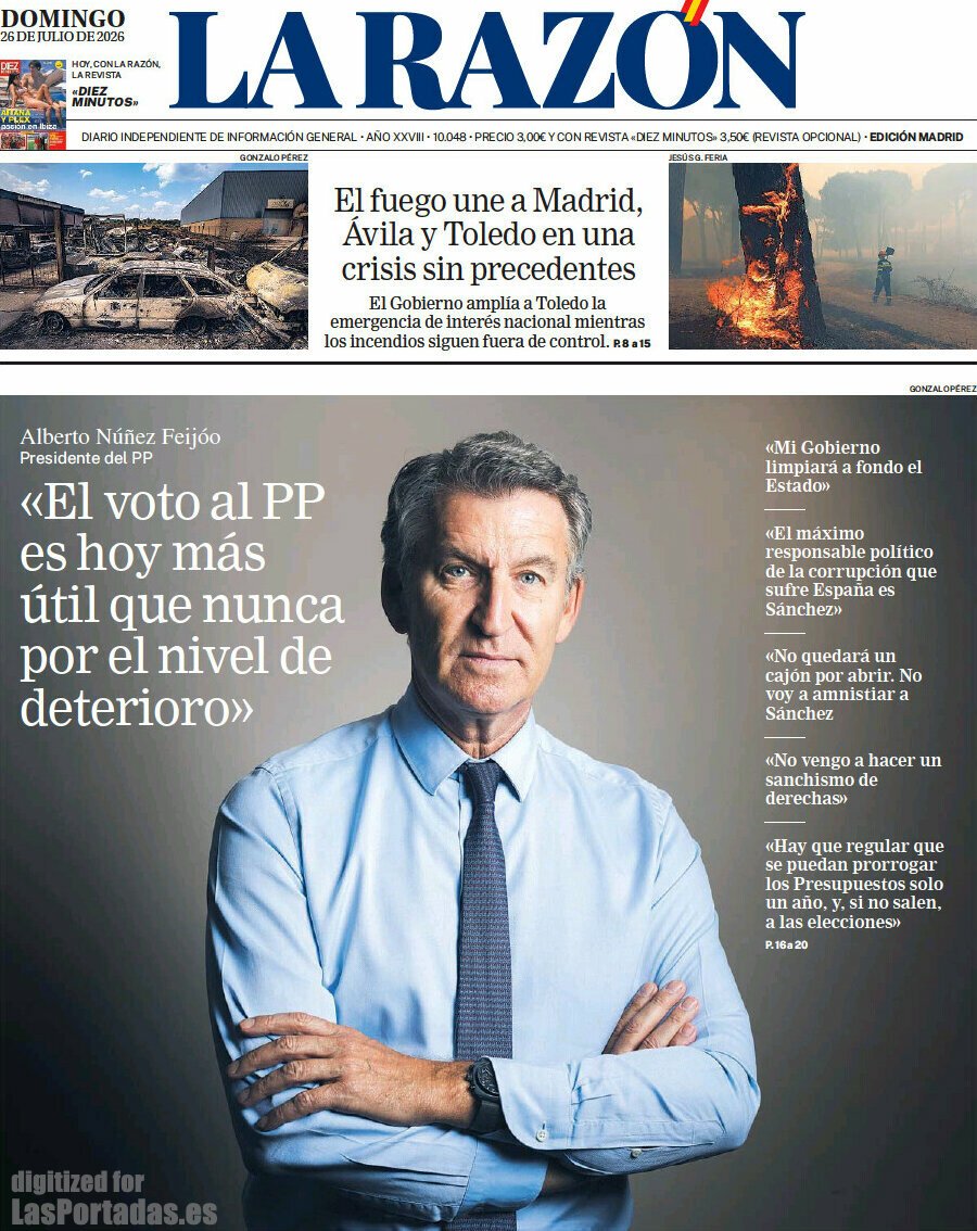 0fb639199202481's tweet photo. #Feijoo En el panfleto 
"la razón" de juerga en Galicia,con Ayuso totalmente desubicada y desbordada pidiendo el voto para el PP. Dice q es más necesario q nunca. 
Esto a la vez q pacta con los negacionistas del #CambioClimático  
INMUNDICIA https://t.co/AVoUDYUdVK