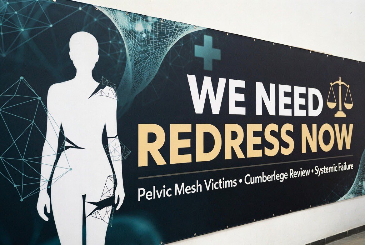 SusanMorgan19's tweet photo. 🚨The institutional protection of surgeons and the gaslighting of pelvic mesh victims is a well documented systemic failure.

🚨Specialised mesh centres cannot cope with complex removals or the ongoing physical and mental health needs of mesh injured patients.

💣 these mesh injured patients had a bomb dropped on their lives and it is utterly disgraceful that decades are passing and women are dying in agony whilst this avoidable harm is still being ‘considered’ - the apology was given SIX YEARS AGO https://t.co/n9naowblaD

The Cumberlege First Do No Harm Review made it clear: 
the UK system failed tens of thousands of women.

🚨NHS specialised centres still face heavy criticism for struggling with complete removals from bone and organs.

We need redress now.
#PelvicMesh #CumberlegeReview #MeshInjured #PatientSafety #Redress #systemicfailurr