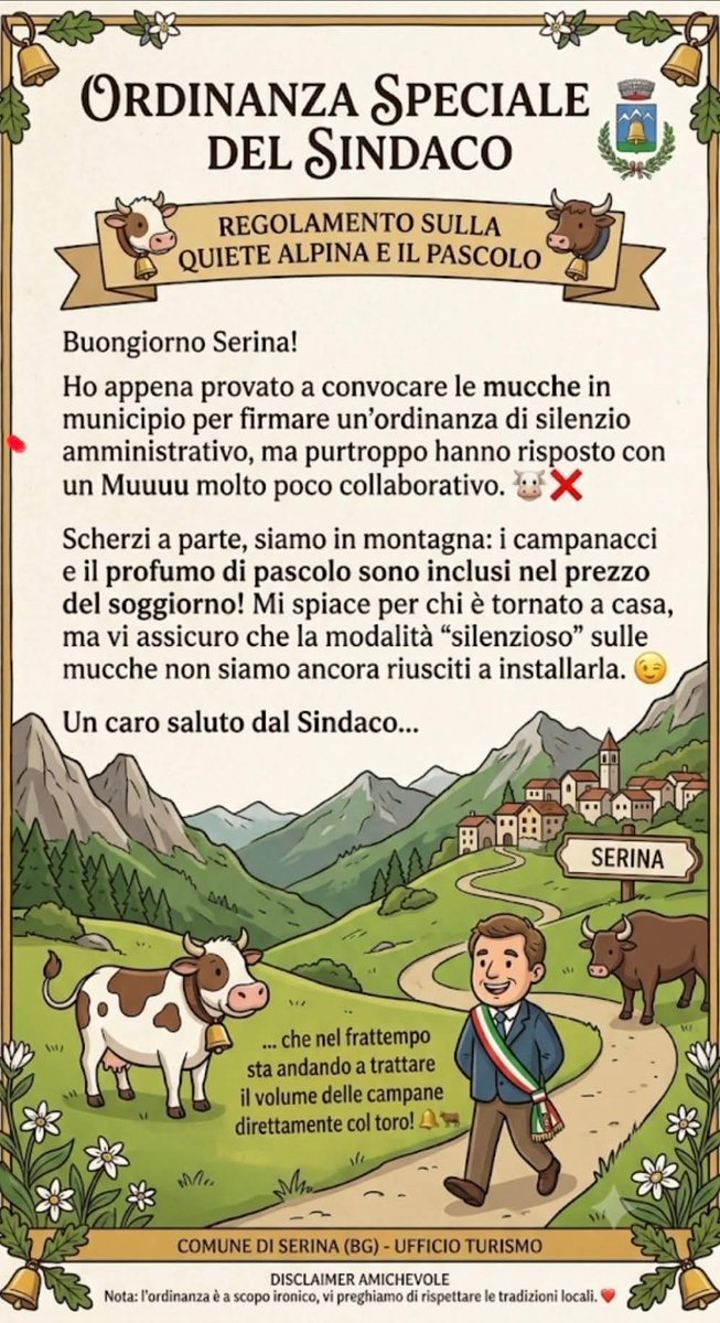 mrcrto's tweet photo. @luigivanti La risposta del sindaco di Serina ai disturbati https://t.co/qq6ptsl5zK