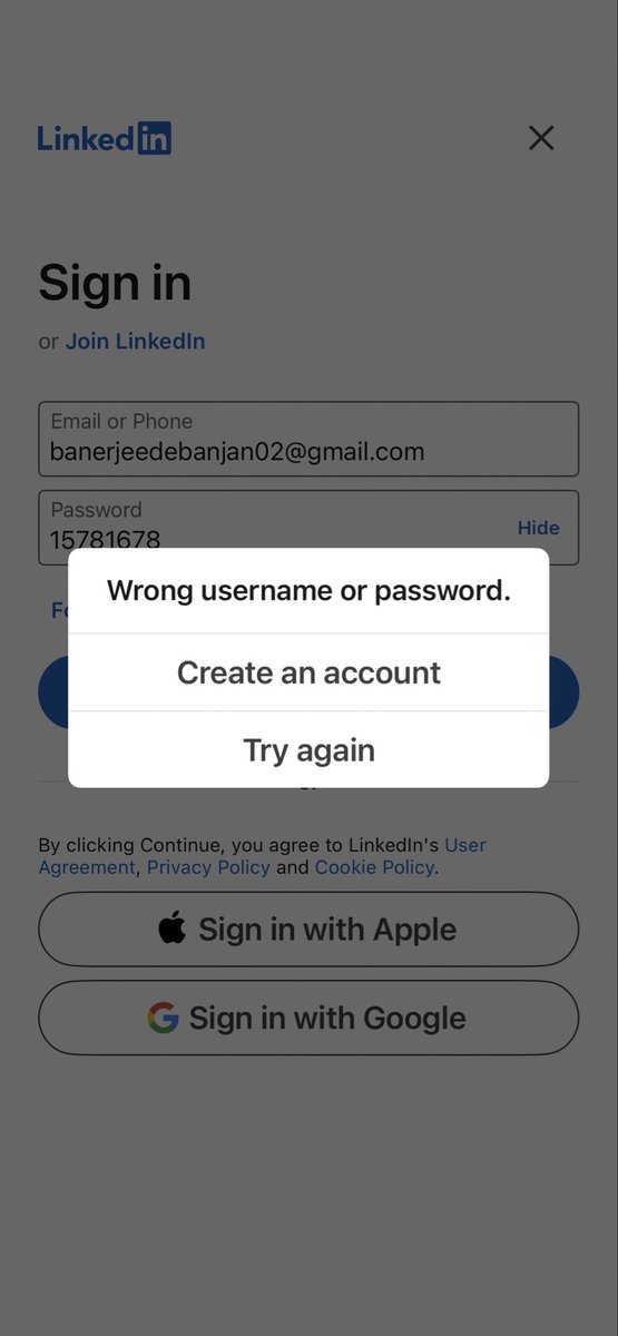 AnindyaB1998's tweet photo. Hey @LinkedInHelp, your app is broken. I'm trapped in an endless loop between the mobile app, email verification, and fake "wrong password" errors despite passing the CAPTCHA. Can a real human actually fix my session/access? Email linked: banerjeedebanjan02@gmail.com https://t.co/XT7ITrrjUT