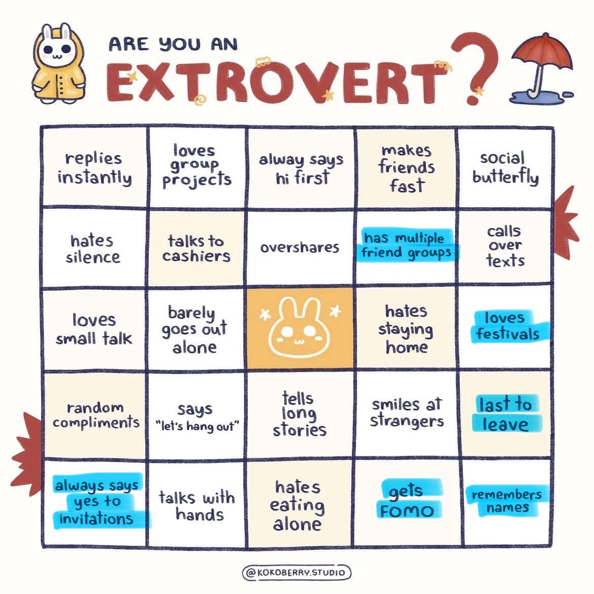 Akiko_Liw's tweet photo. Introvert 19 / Extrovert 6 https://t.co/Nr9plC07qq