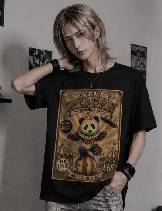 DESIRE666ms's tweet photo. 1000円引きセール開催中♪
こちらの新デザインも対象です✨
昔のサーカスのポスターをイメージしたシリーズです🐼
バックプリント無し、有ver.、があります🪶
▶︎https://t.co/BQY9NCNX9G

#地雷系 #サブカル地雷 #地雷系女子 #y2kfashion #おすすめにのりたい https://t.co/nYJiC0pGGh